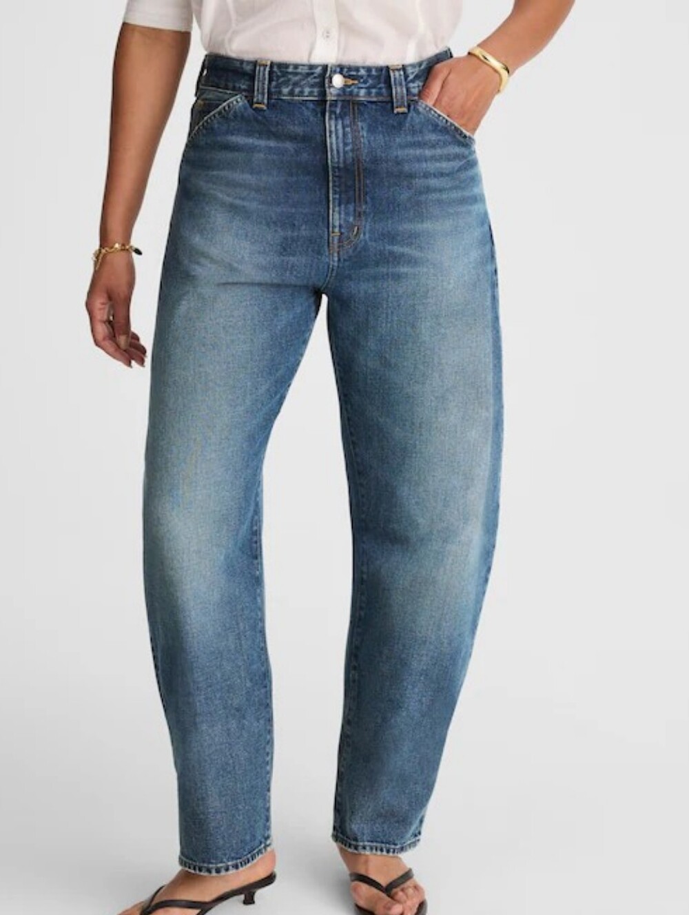 Madwell The Curvy Balloon Jean in Greendale Wash Size 25